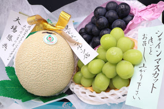 【豪華3点セット】静岡温室クラウンメロン&シャインマスカット&ナガノパープル